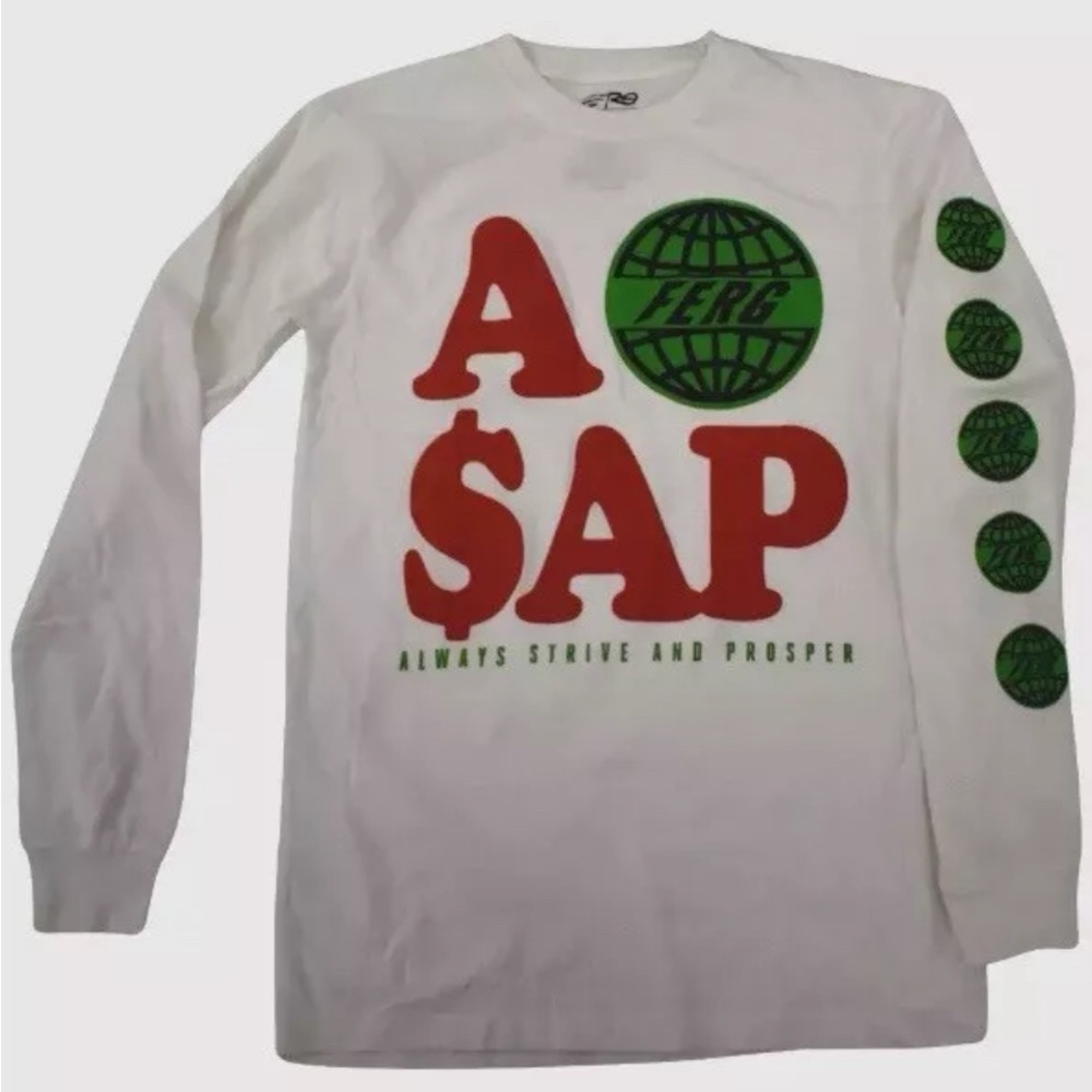 ASAP Rocky Injured Generation Tour Long Sleeve T-Shirt White XL A$AP New